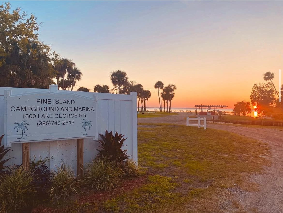 Pine Island entrance at golden hour